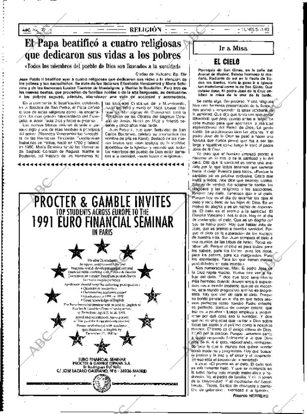 ABC MADRID 05-11-1990 página 72