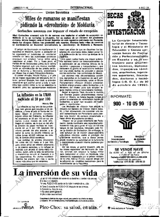 ABC SEVILLA 05-11-1990 página 29