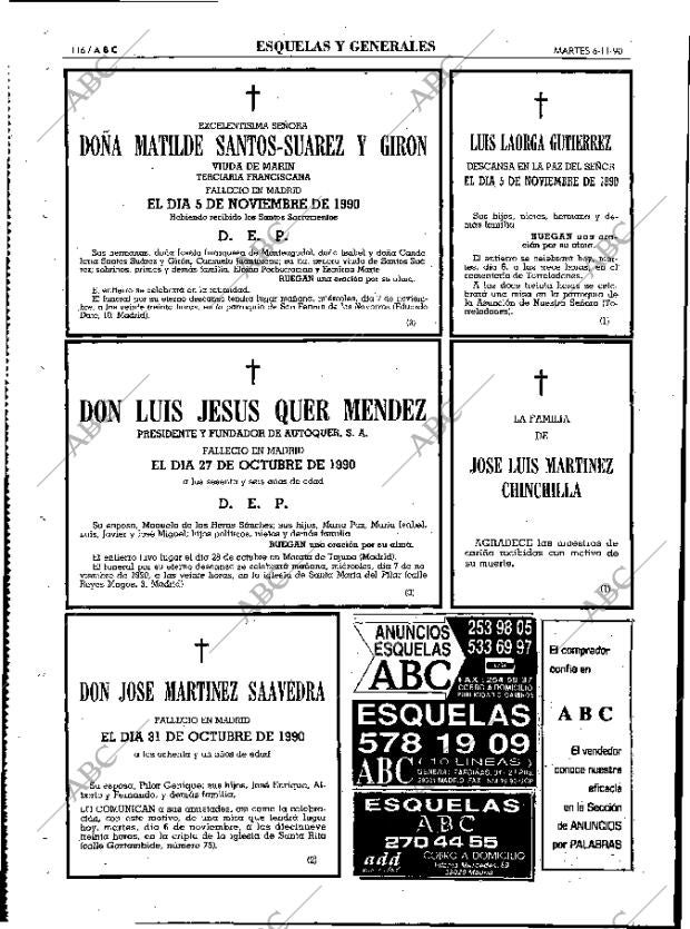 ABC MADRID 06-11-1990 página 116