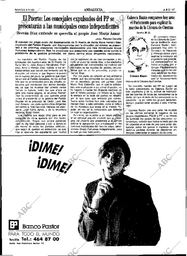 ABC SEVILLA 06-11-1990 página 47