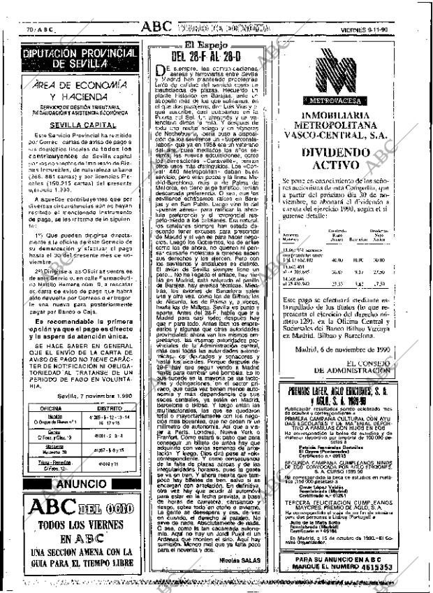 ABC SEVILLA 09-11-1990 página 70