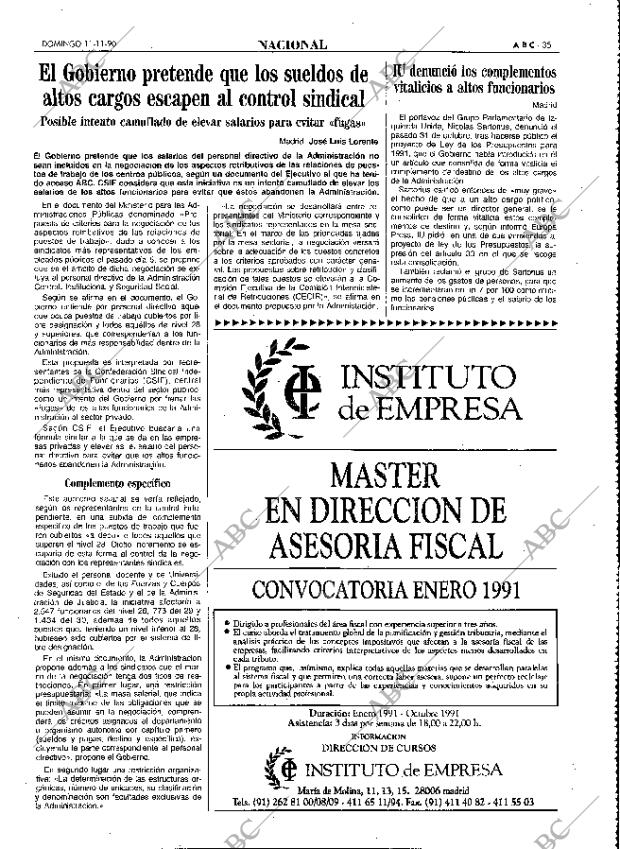 ABC MADRID 11-11-1990 página 35