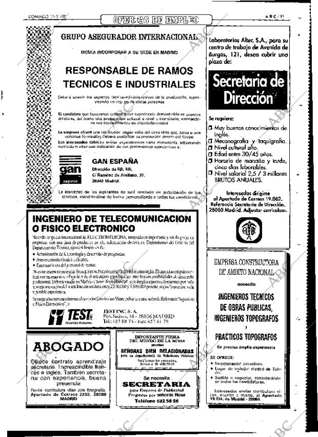 ABC MADRID 11-11-1990 página 91