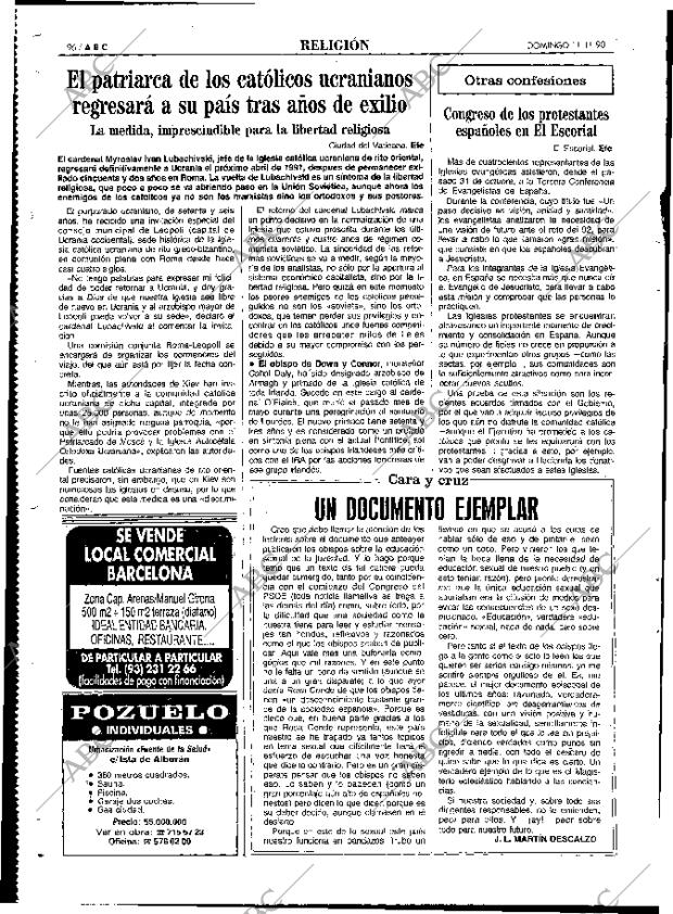 ABC MADRID 11-11-1990 página 96