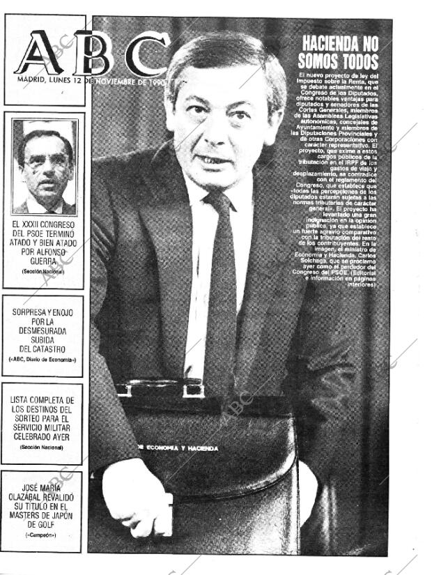 ABC MADRID 12-11-1990 página 1