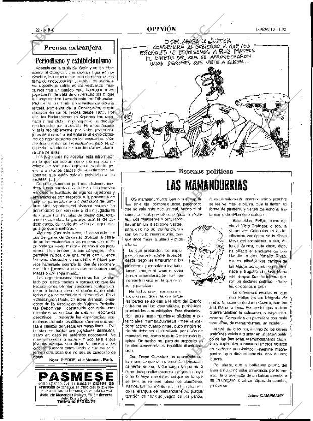 ABC MADRID 12-11-1990 página 22