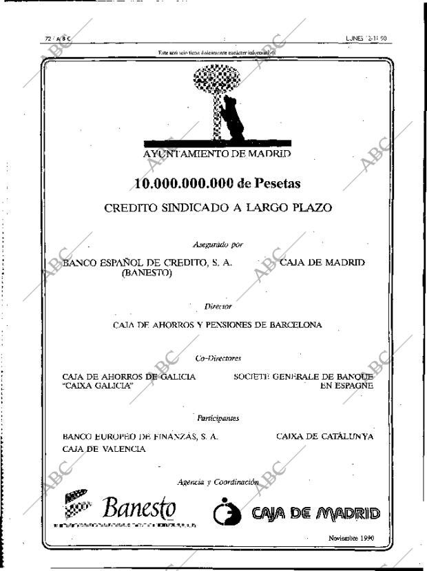 ABC MADRID 12-11-1990 página 72