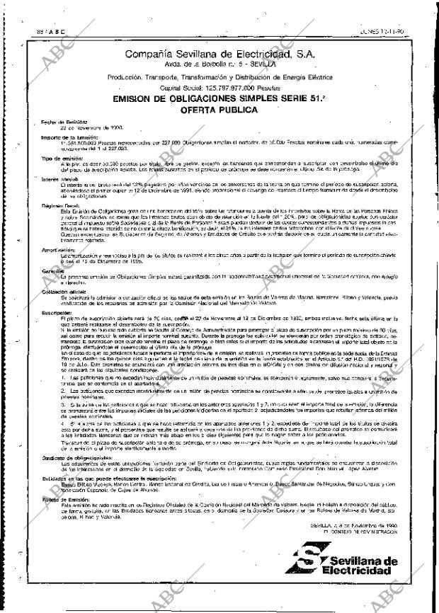 ABC MADRID 12-11-1990 página 88