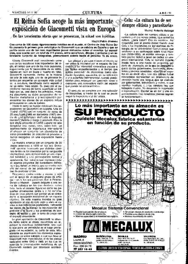 ABC MADRID 14-11-1990 página 51