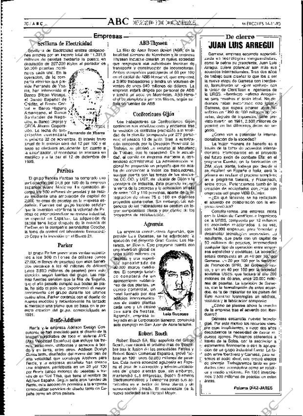 ABC MADRID 14-11-1990 página 70