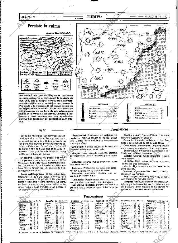 ABC MADRID 14-11-1990 página 74