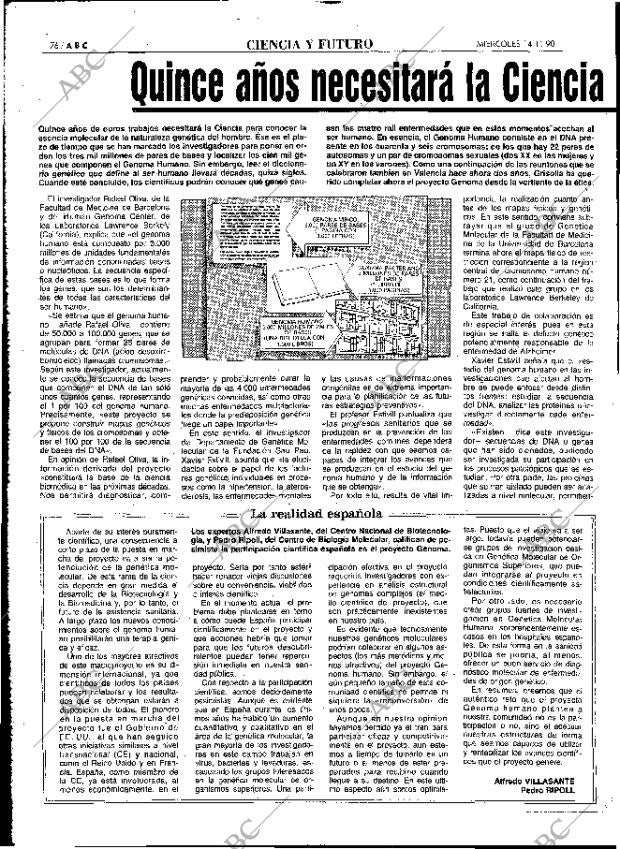 ABC MADRID 14-11-1990 página 76