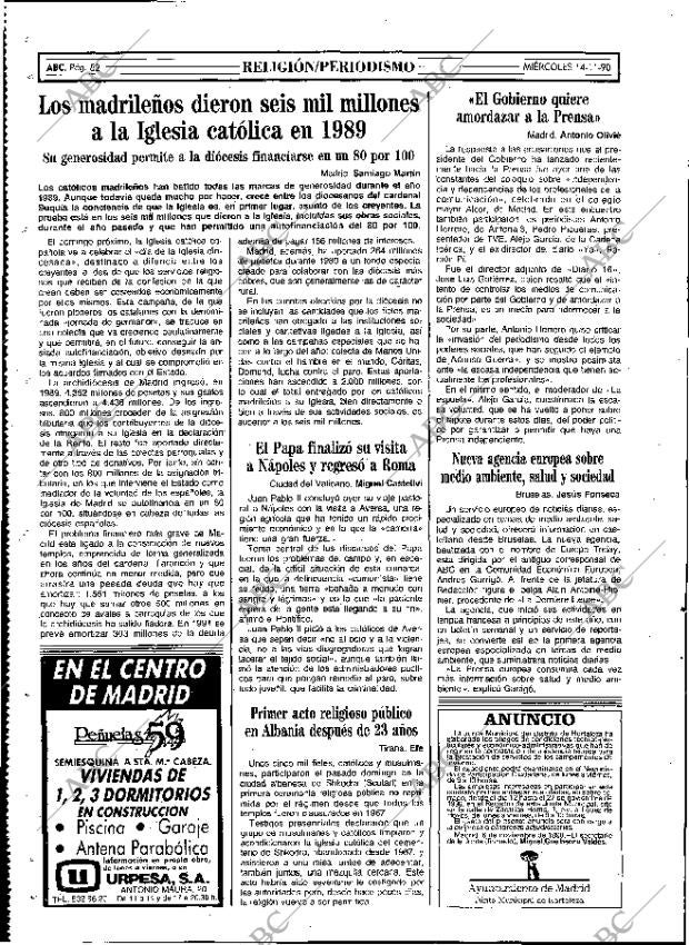 ABC MADRID 14-11-1990 página 82