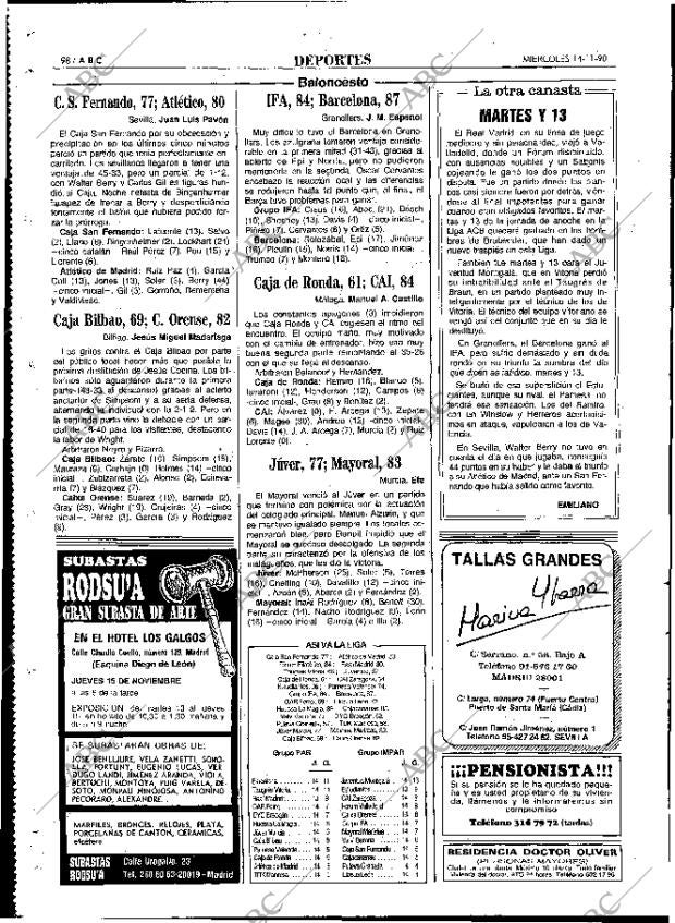 ABC MADRID 14-11-1990 página 98