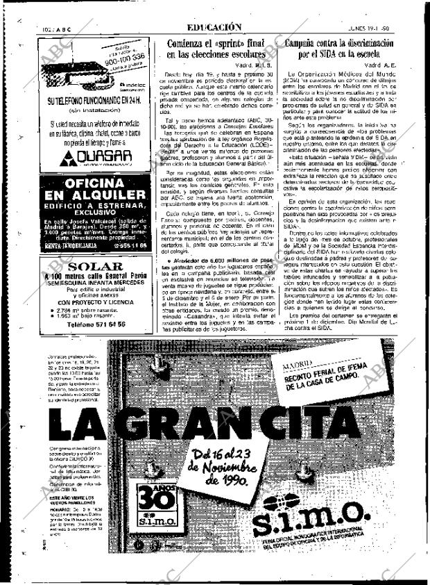 ABC MADRID 19-11-1990 página 102