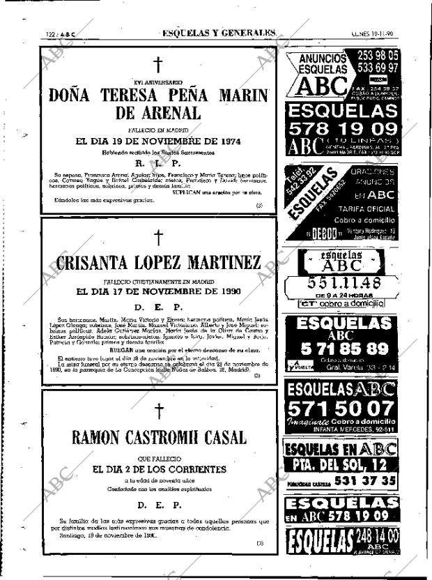 ABC MADRID 19-11-1990 página 122