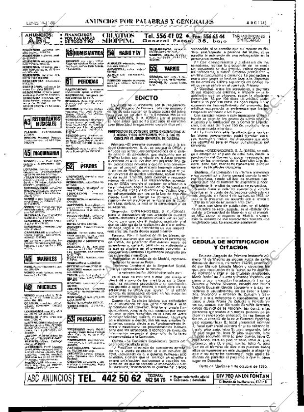 ABC MADRID 19-11-1990 página 143
