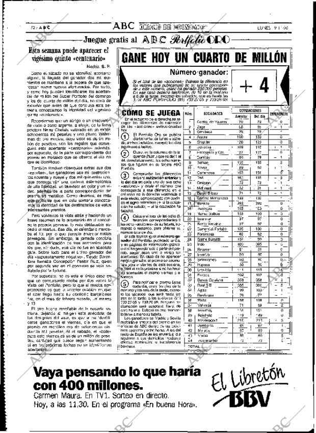 ABC MADRID 19-11-1990 página 72