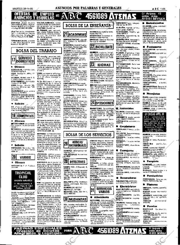 ABC SEVILLA 20-11-1990 página 105