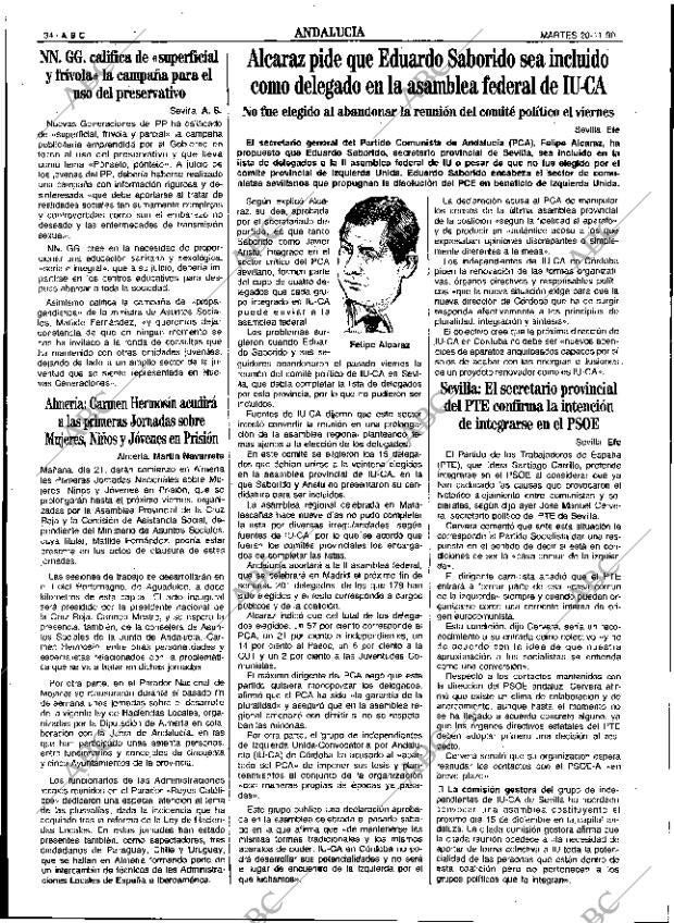 ABC SEVILLA 20-11-1990 página 34