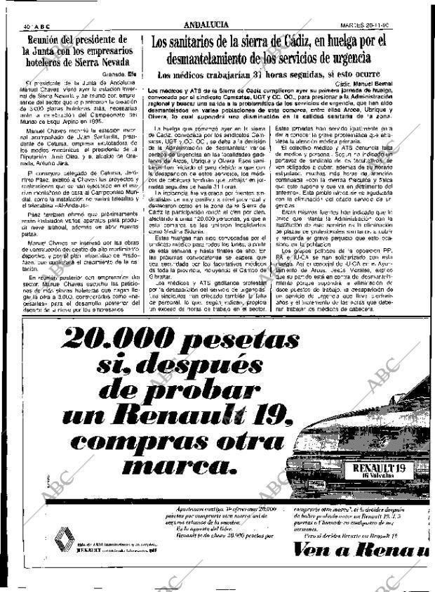 ABC SEVILLA 20-11-1990 página 40