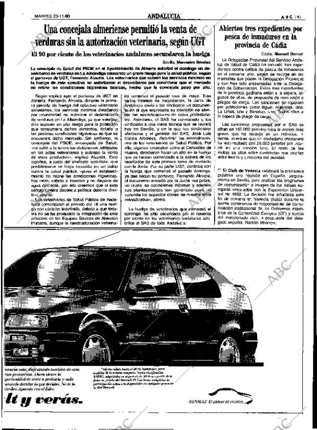 ABC SEVILLA 20-11-1990 página 41