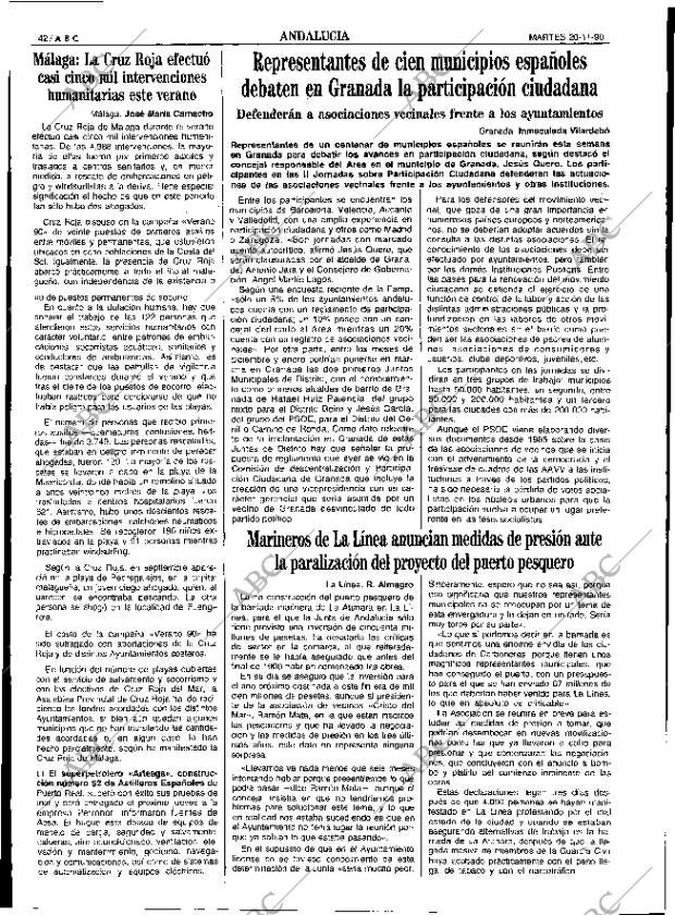 ABC SEVILLA 20-11-1990 página 42