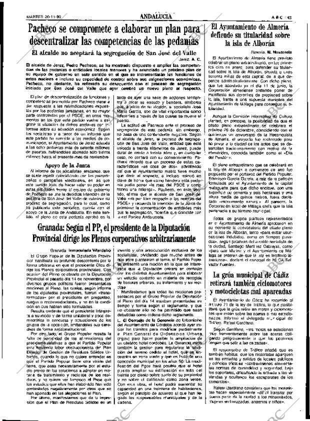 ABC SEVILLA 20-11-1990 página 43