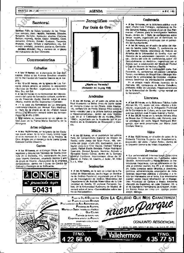 ABC SEVILLA 20-11-1990 página 45