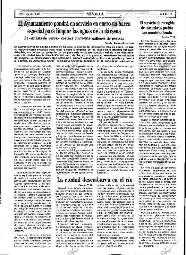 ABC SEVILLA 20-11-1990 página 47