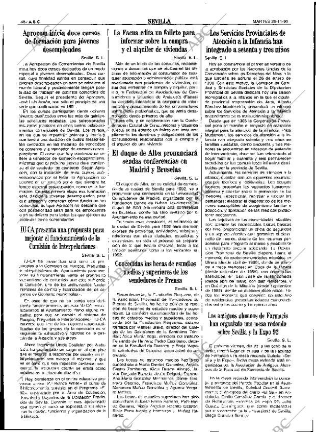 ABC SEVILLA 20-11-1990 página 48