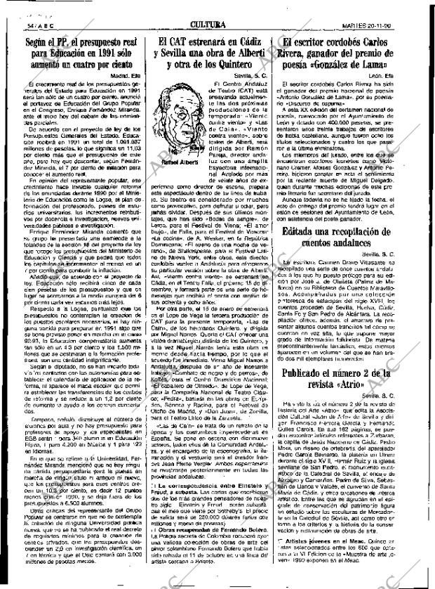 ABC SEVILLA 20-11-1990 página 54