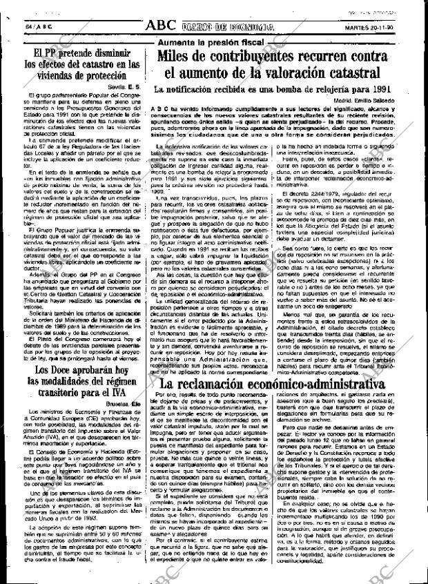 ABC SEVILLA 20-11-1990 página 64