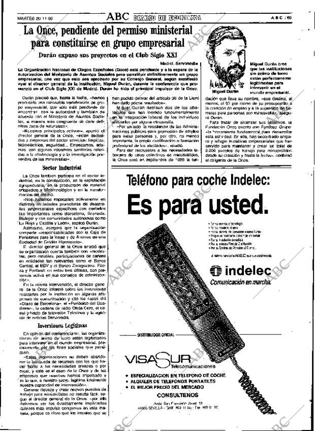 ABC SEVILLA 20-11-1990 página 69