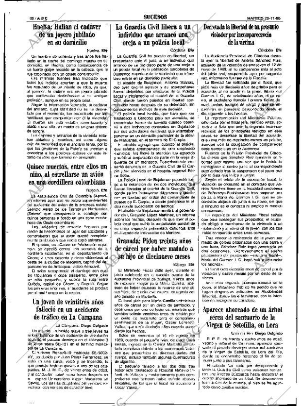 ABC SEVILLA 20-11-1990 página 80