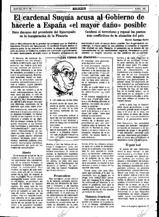 ABC SEVILLA 20-11-1990 página 85