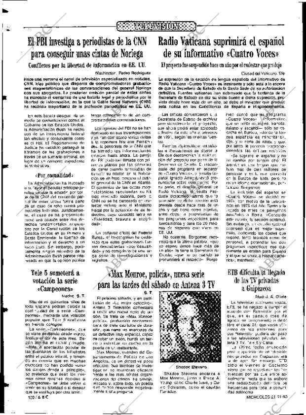 ABC SEVILLA 21-11-1990 página 100