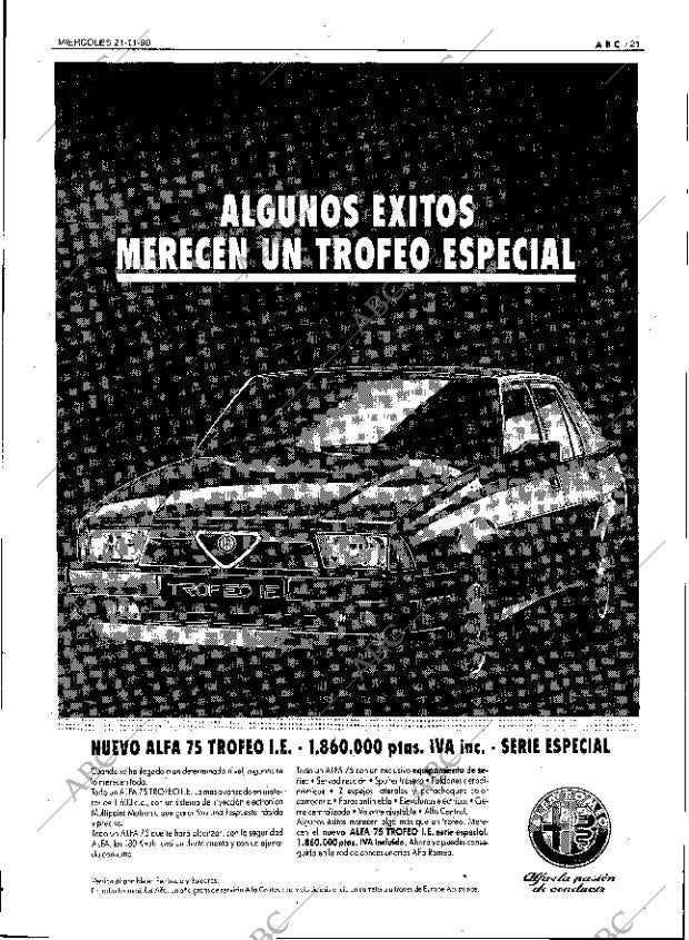 ABC SEVILLA 21-11-1990 página 21