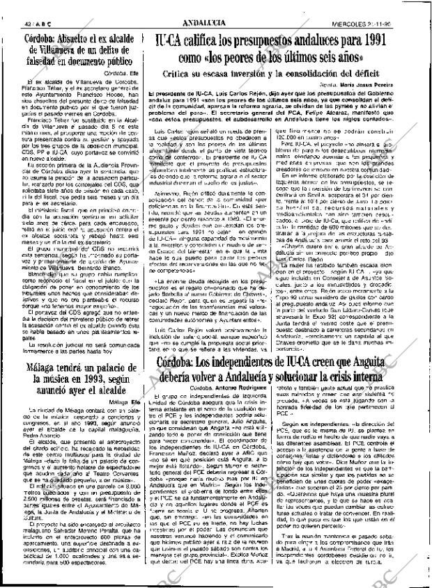 ABC SEVILLA 21-11-1990 página 42