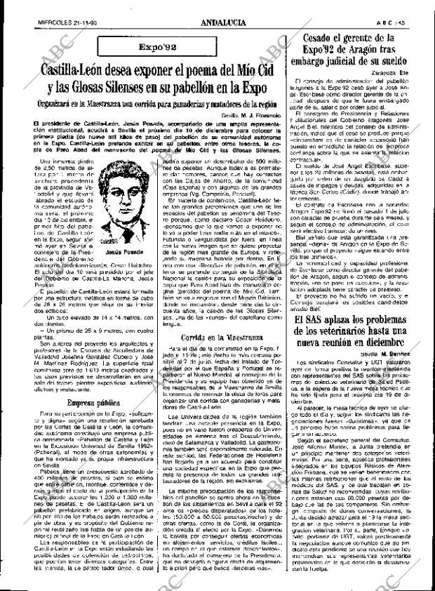 ABC SEVILLA 21-11-1990 página 43