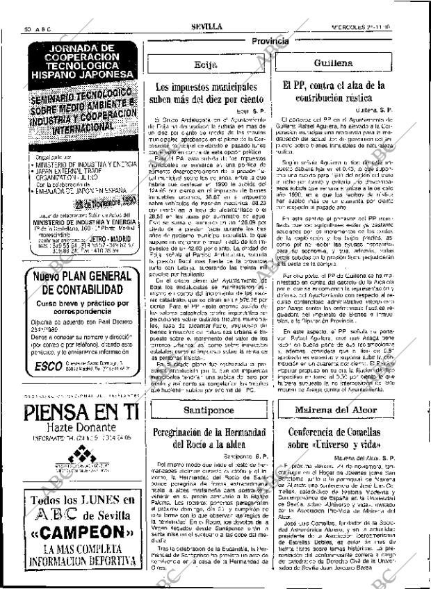 ABC SEVILLA 21-11-1990 página 50