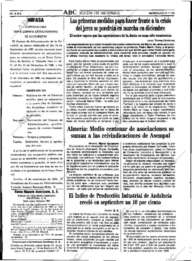 ABC SEVILLA 21-11-1990 página 56