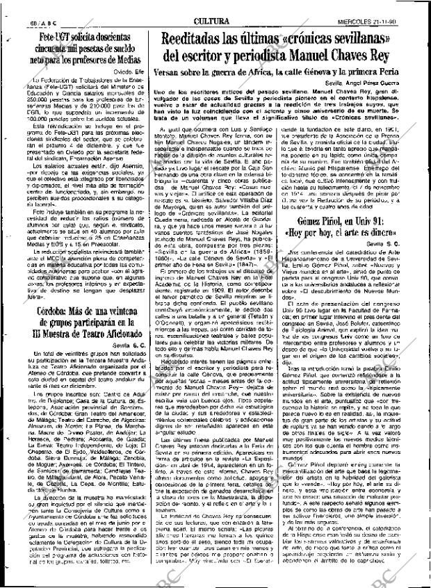 ABC SEVILLA 21-11-1990 página 68