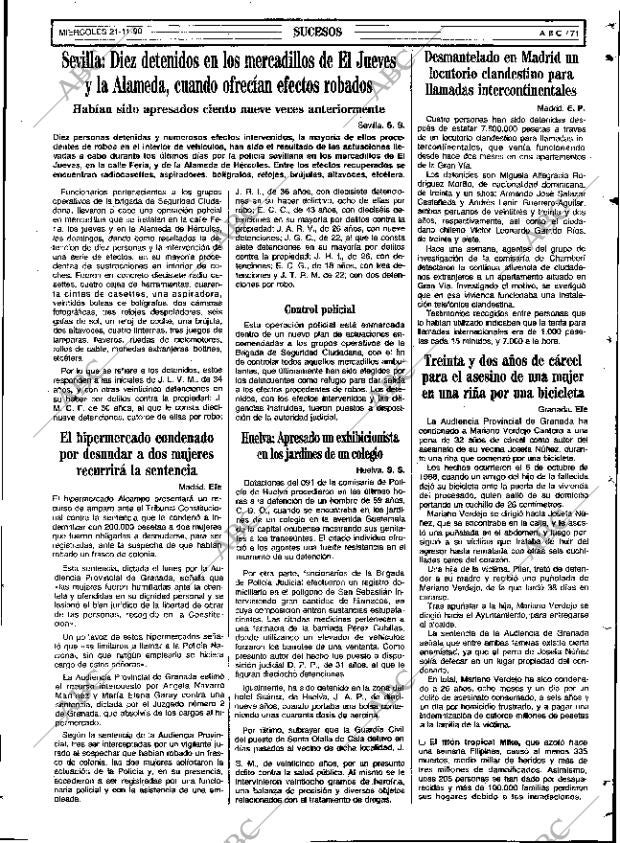 ABC SEVILLA 21-11-1990 página 71