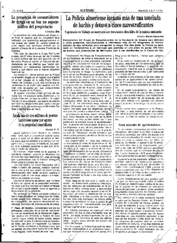 ABC SEVILLA 21-11-1990 página 72