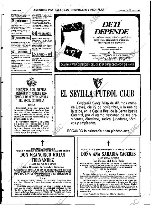 ABC SEVILLA 21-11-1990 página 90