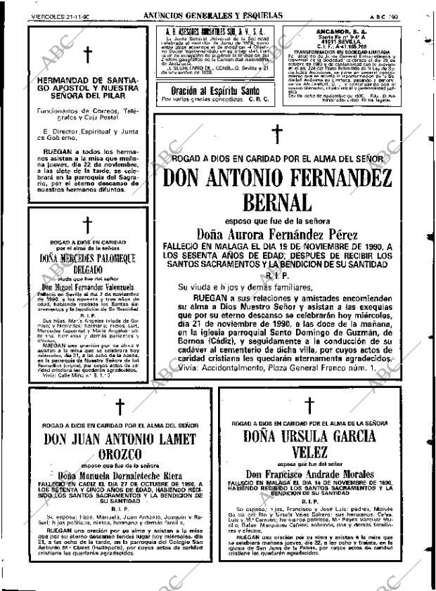 ABC SEVILLA 21-11-1990 página 93