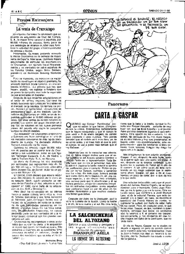 ABC SEVILLA 24-11-1990 página 16