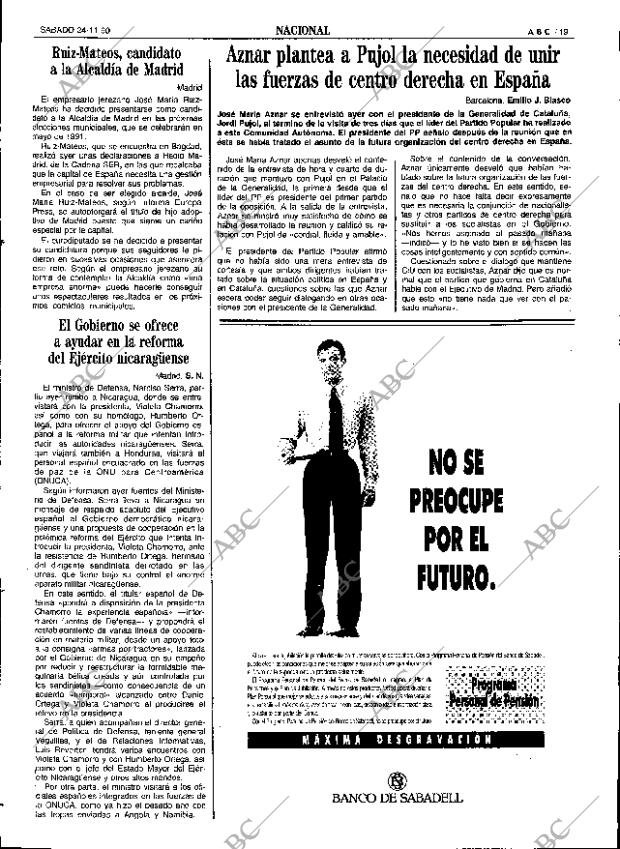 ABC SEVILLA 24-11-1990 página 19