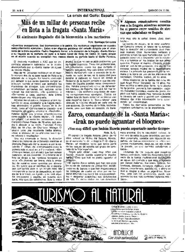 ABC SEVILLA 24-11-1990 página 28